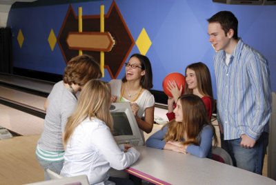 People bowling